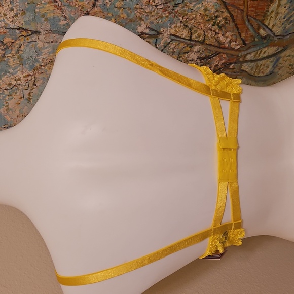 38D Smart & Sexy Lace Bra Set - Pink and Yellow Pushup Underwire - Picture 6 of 9